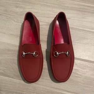 Mens Gucci Rubber Driving Mocs